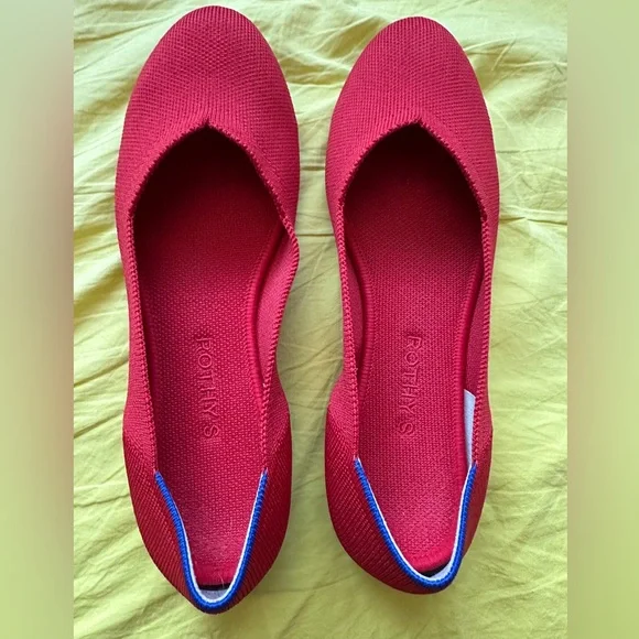 Rothy's Vibrant Red Flats - Picture 1 of 3